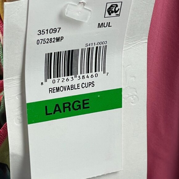 NWT Becca by Rebecca Virtue Over The Shoulder One Piece Swimsuit Size L Belt - Picture 12 of 12